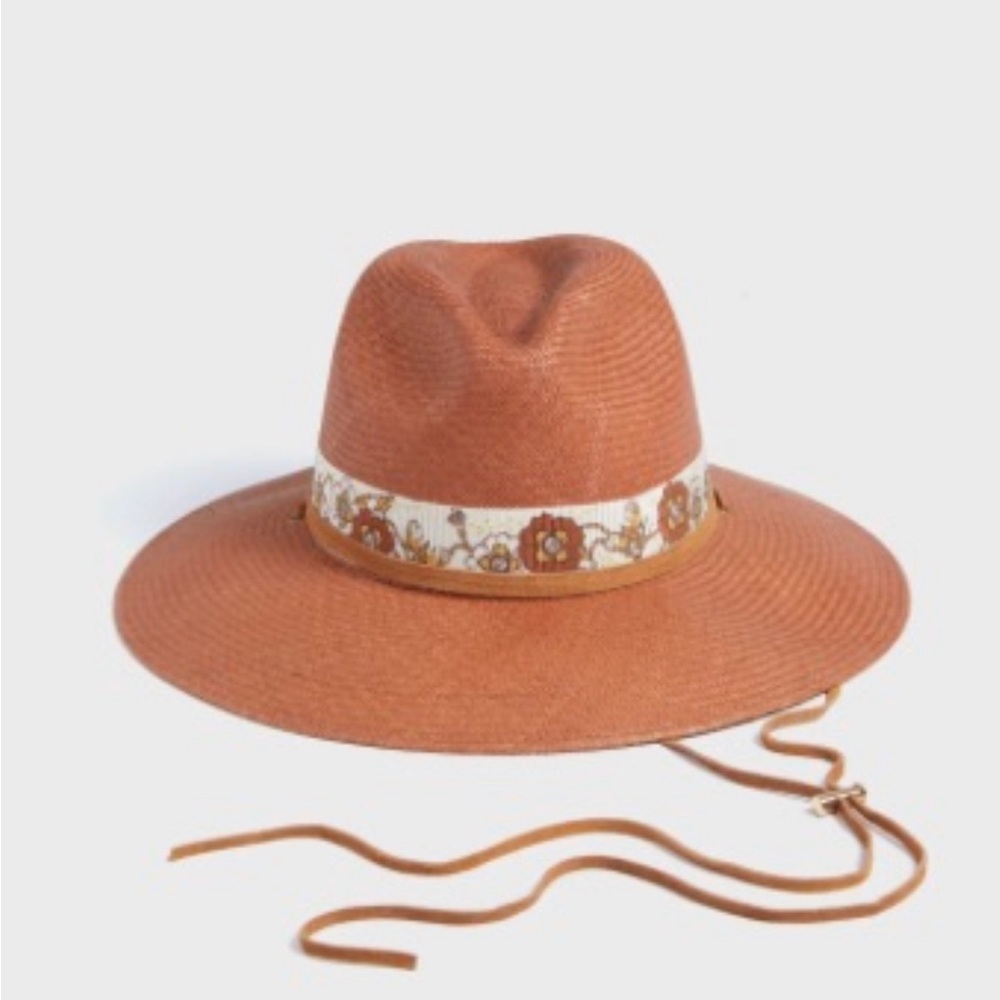 Freya floral gardenia hat with chin strap